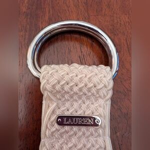 Polo by Ralph Lauren Ivory Braided Belt with Metallic Ring